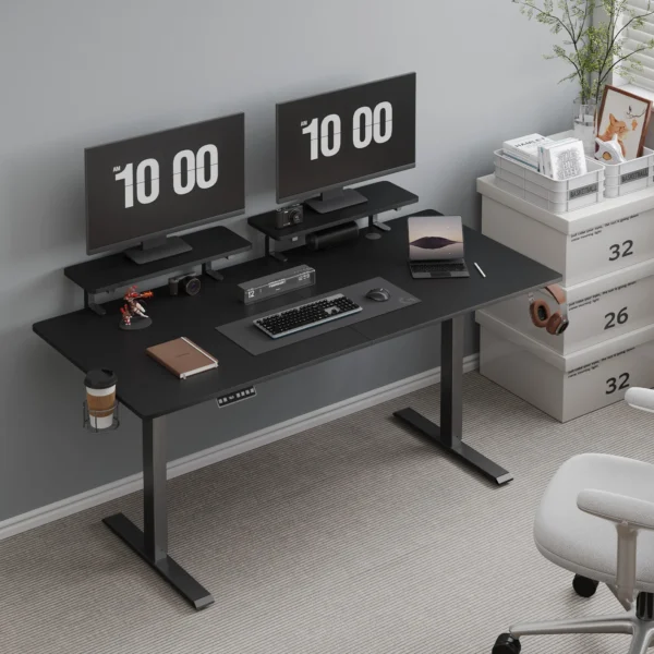 Standing Desk w/ 2 Adjustable Monitor Shelves
