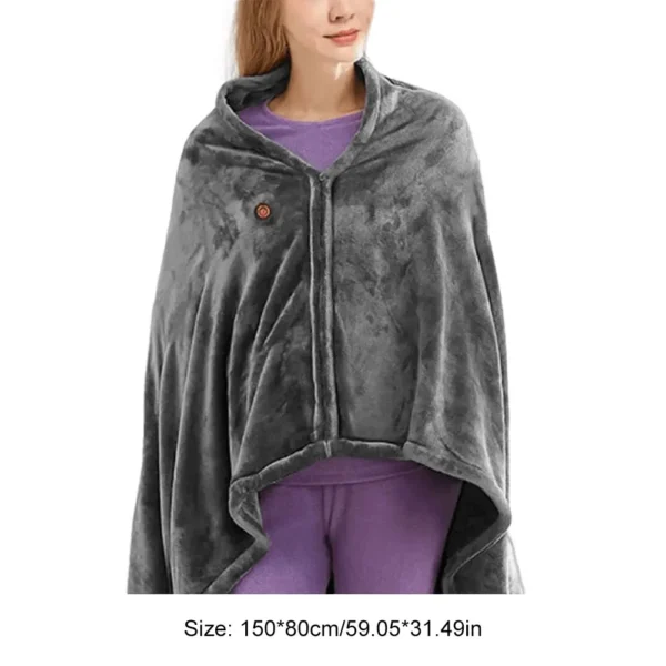 Poncho Heated Throw Blanket